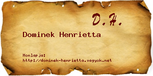Dominek Henrietta névjegykártya